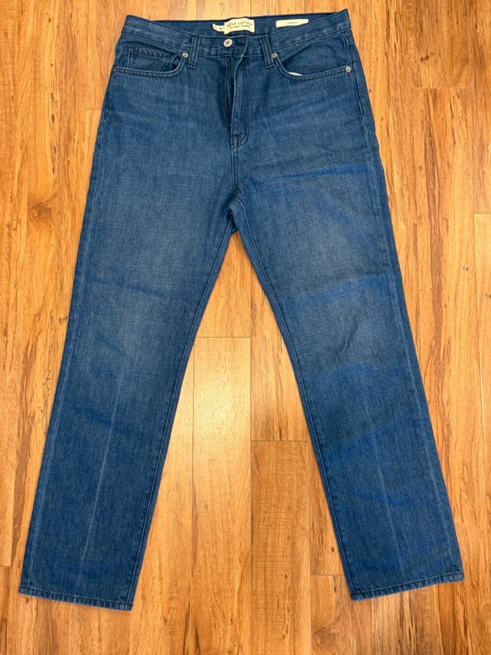 Nili Lotan Women's Straight Leg Jeans  Blue Denim 29